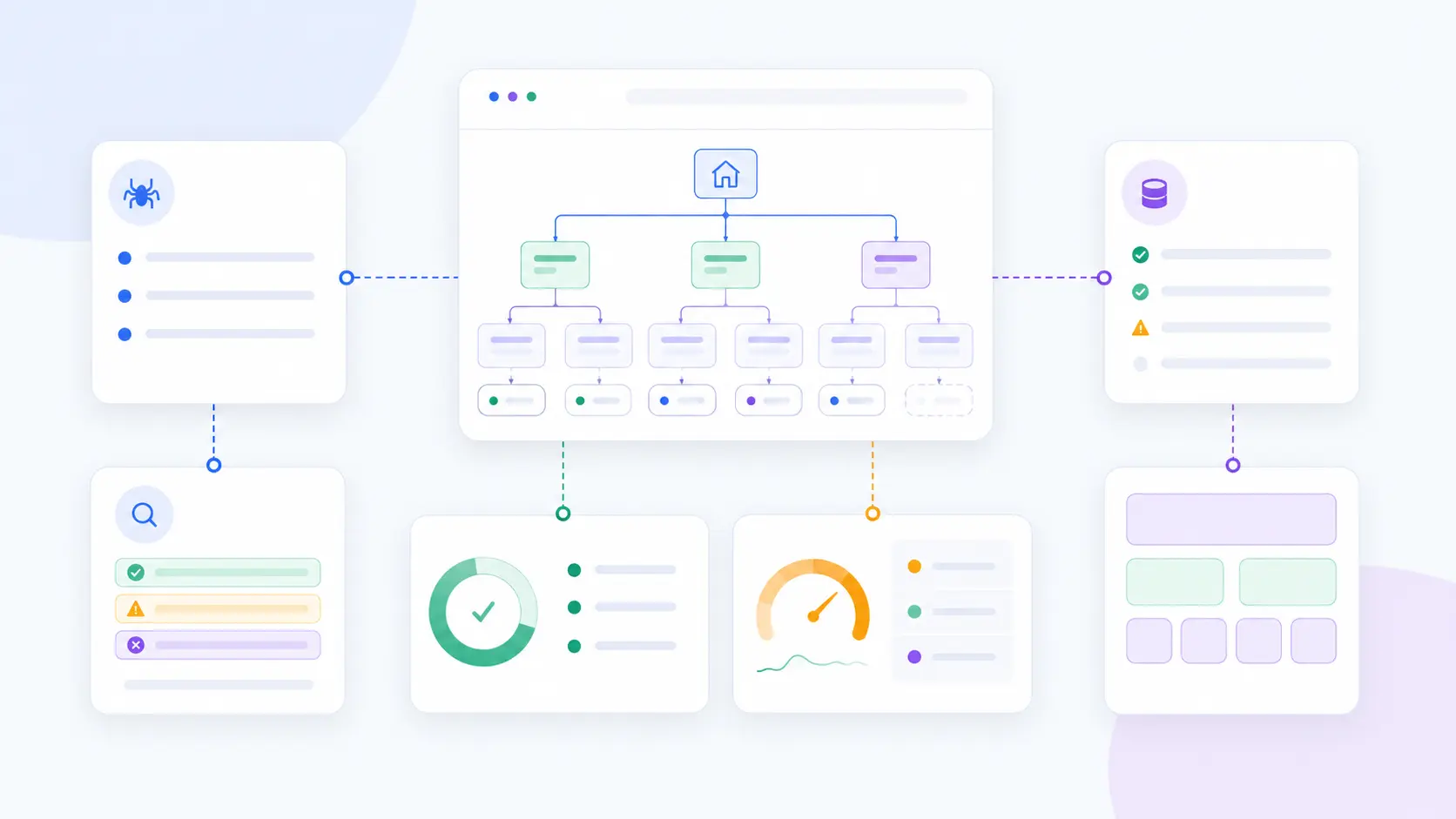 Technical SEO for B2B websites covering crawling, indexation, performance, and site architecture
