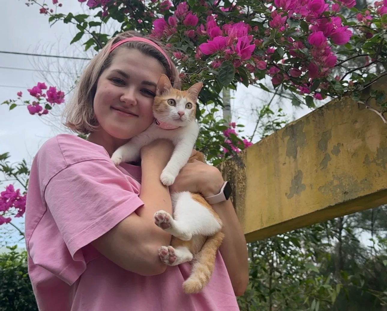 Аня с нашим котом