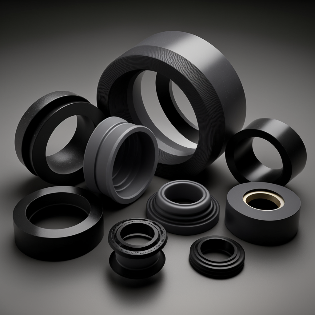 3D render of rubber bushings produced by the client